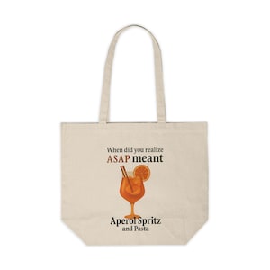 Aperol Spritz-draagtas, herbruikbare tas, draagtas cocktail, zomerdraagtas, cadeaus cocktailliefhebber, Italiaans terrasontwerp, vintage alcoholcadeau