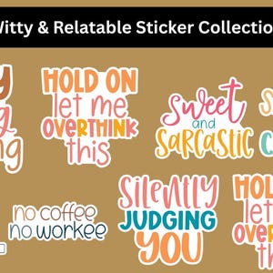 Funny Sarcastic Stickers, Sarcasm Quote, Adult Jokes Sticker, Pack, Aesthetic Vinyl Waterproof Stickers for Laptop, Phone, Luggage, Books