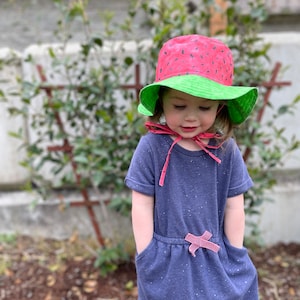 Watermelon kids bucket hat - narrow brim