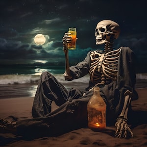 Artistic Skeleton Posters: Intricate Designs and Haunting Elegance - Perfect for Halloween Décor and Collectors