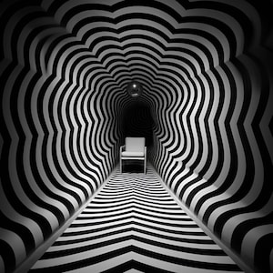 Mesmerizing Optical Illusion Poster, Mind-Bending Wall Art, Unique Home Decor, Perfect Housewarming Gift