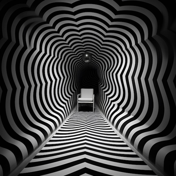 Mesmerizing Optical Illusion Poster, Mind-Bending Wall Art, Unique Home Decor, Perfect Housewarming Gift