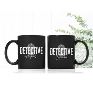 Custom Detective Mug, Personalized Detective Mug, Personalized Gift for Crime Lover, Unique Detective Gift, Crime Lover Gift, Detective Mug