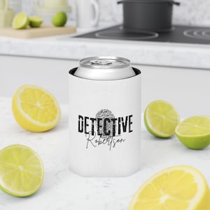Personalized Detective Can Cooler, Personalized Detective Name Beer Cooler, Detective Gift, Gift for Detective, Detective Investigator Gift