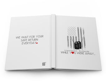 While You Were Away Military Journal, Military Spouse Notebook, Military Keepsake, Deployment Gift, Military Mom Journal, Military Diary