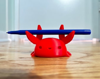 Crab Pen Holder Crab 3D printed Display Piece Beach Lover Gift for Crab Lover Christmas Gift for Birthday Summer Red