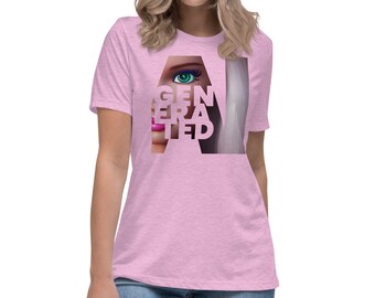 AI Generated Logo featuring classic barbie doll character Women's Relaxed T-Shirt
