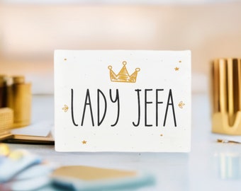 Lady Jefa Sign | Funny Spanish Boss Lady Office Decor