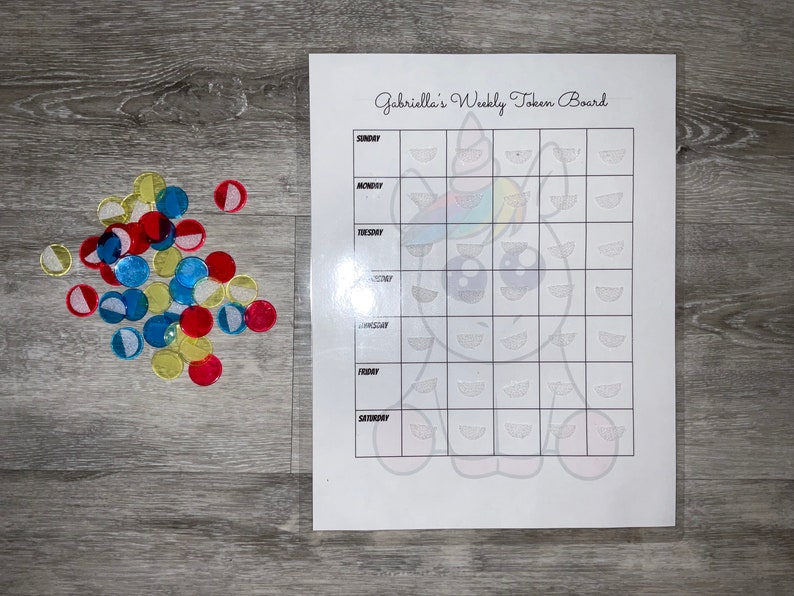 Token In Grid Pattern Visual Token Board for Kids includes Tokens - Etsy