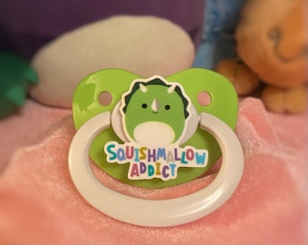 Adult Pacifier -Squishmallow Addict- Green Paci