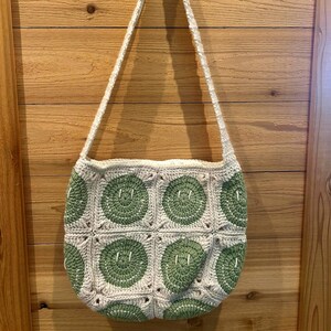 Crochet Tote Bag, Handmade Boho Bag, Smiley Face Design, Lined Crochet Bag