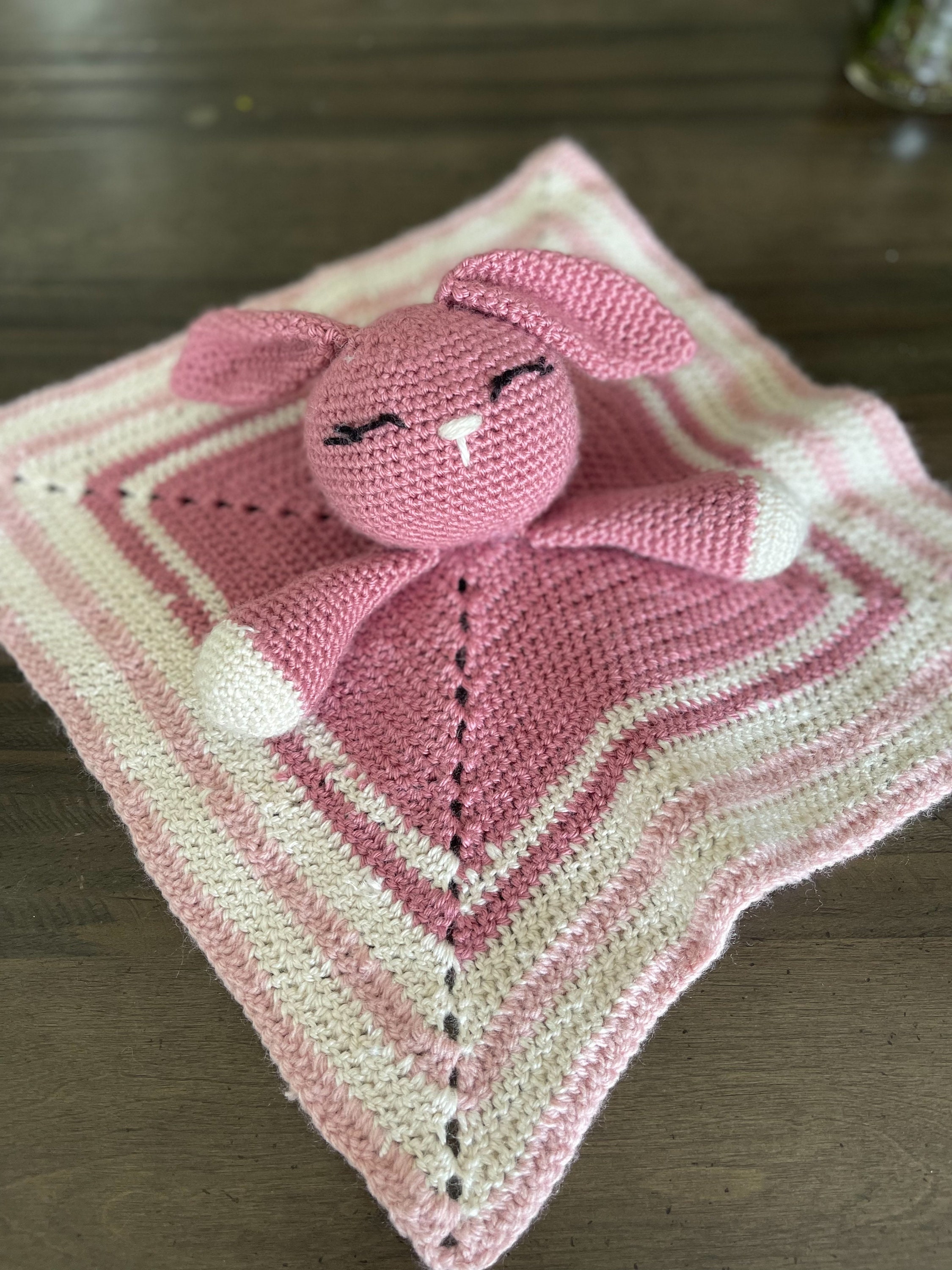 Bunny Rabbit Lovey Baby Blanket - Etsy