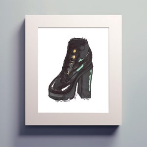 Shoe Art Print &quot;A Shoe a Day Keeps the Doldrums at Bay&quot;, Eco-Friendly Giclée Print