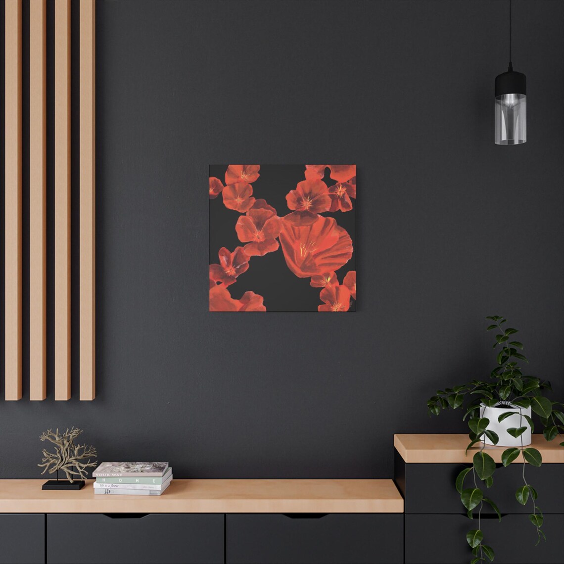 Red Poppy Canvas Wall Art - Etsy