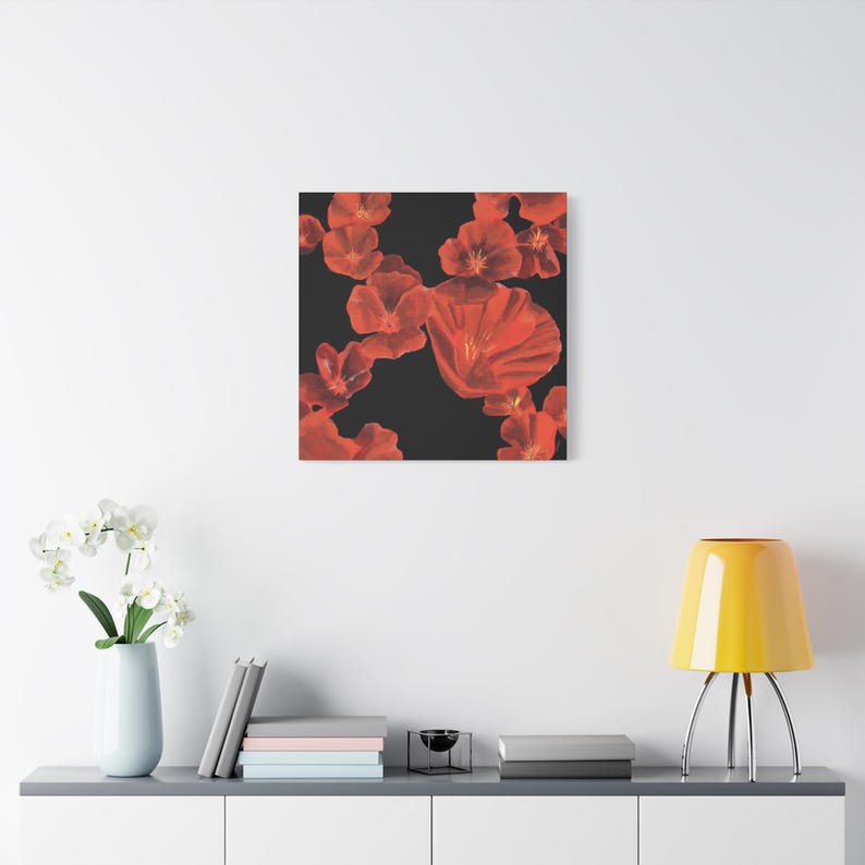 Red Poppy Canvas Wall Art - Etsy