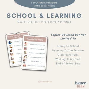 School and Learning Social Story Bundle | 10 Stories for Special Education and Therapy Settings