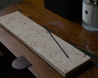 Handmade Travertine Incense Holder - Zen Decor Incense burner - Boho home decor