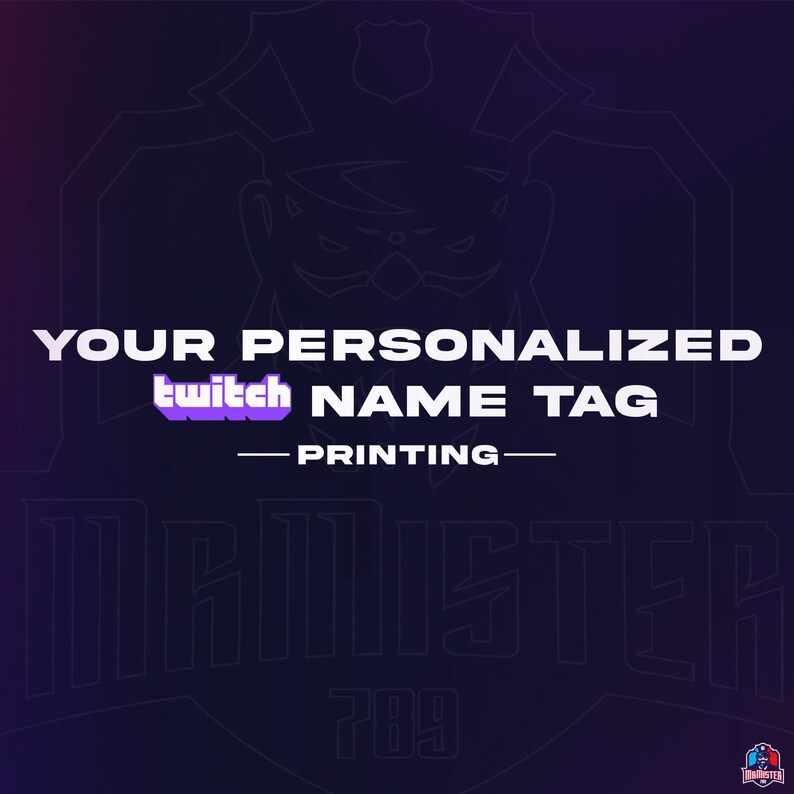 Custom Twitch Name Tag Etsy