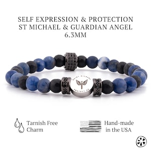 Guardian Angel and Saint Michael Protection Bracelet – Catholic Gift for Men & Women, Unisex Religious Protection Jewelry