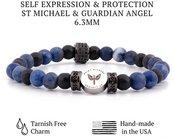 Guardian Angel and Saint Michael Protection Bracelet – Catholic Gift for Men & Women, Unisex Religious Protection Jewelry