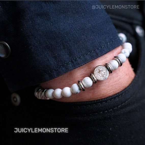 LivuX Bracelet Archange Michael Avec Aigue-marine - Bracelet