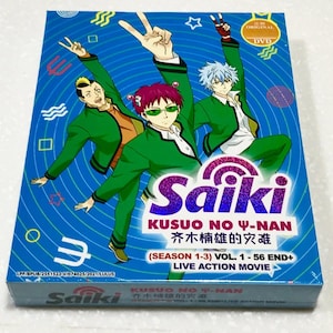 DVD Anime The Disastrous Life Of Saiki Kusuo Season 1-3 (1-56 End)+Movie Complete Series Complete Box Set English Subtitle and All Region
