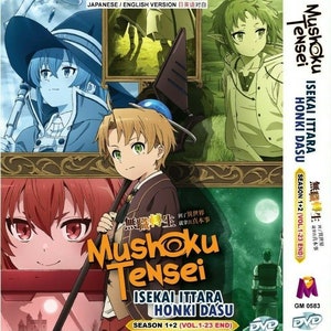 Mushoku Tensei: Isekai Ittara Honki Dasu Seizoen 1+2 (1-23 Einde) Anime DVD Alle regio Engels nagesynchroniseerd Complete boxset - Gratis DHL Express