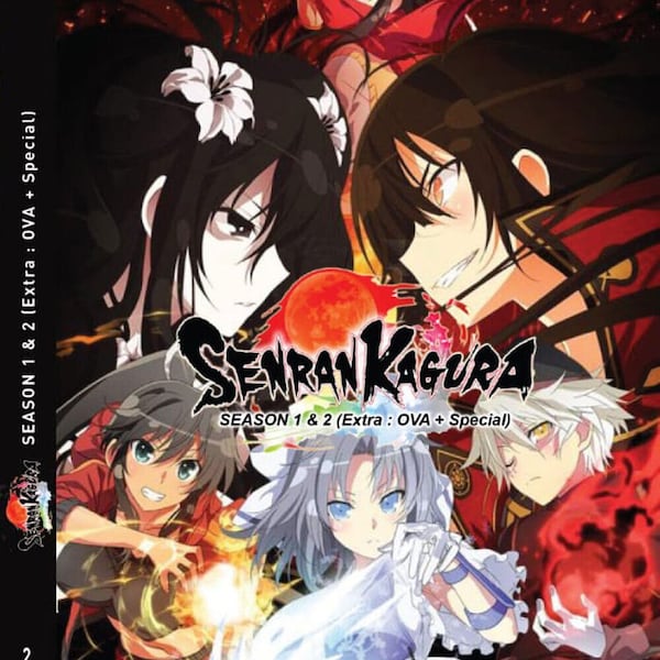 Anime DVD Senran Kagura Season 1+2(1-24End+Ova + Special) English Dubbed- Free Shipping To USA Via DHL Express