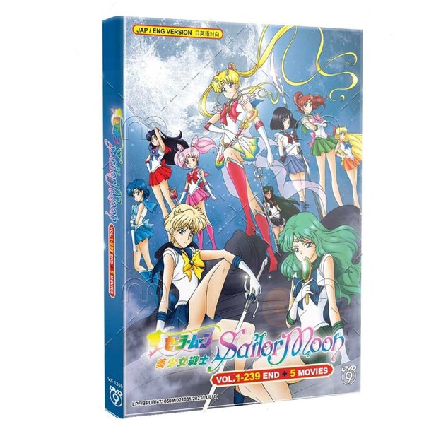 Sailor Moon Complete Collection - ANIME DVD Box Set (1-239 Episodes + 5 Movies)- Free Shipping To USA Via Dhl Express