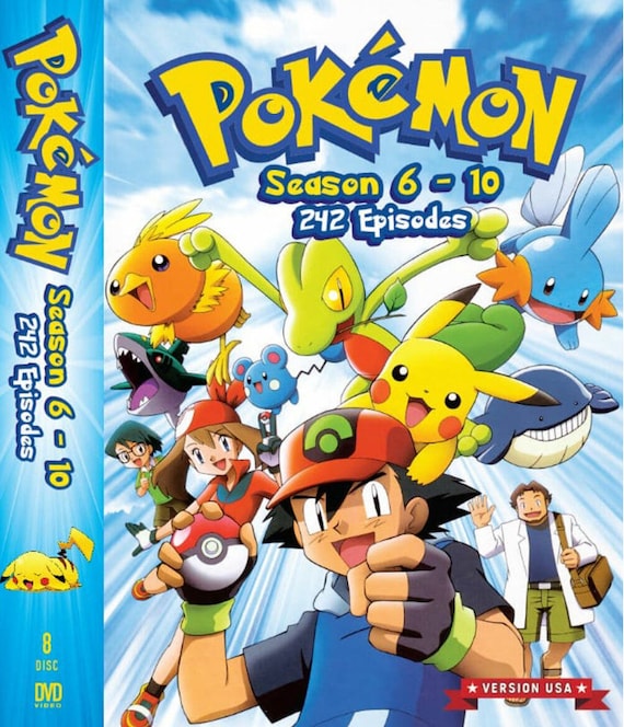 Pokemon Season 6-10 Volume 1-242 End Anime DVD US English Dubbed Version  All Region- Free Shipping To USA Via Dhl Express
