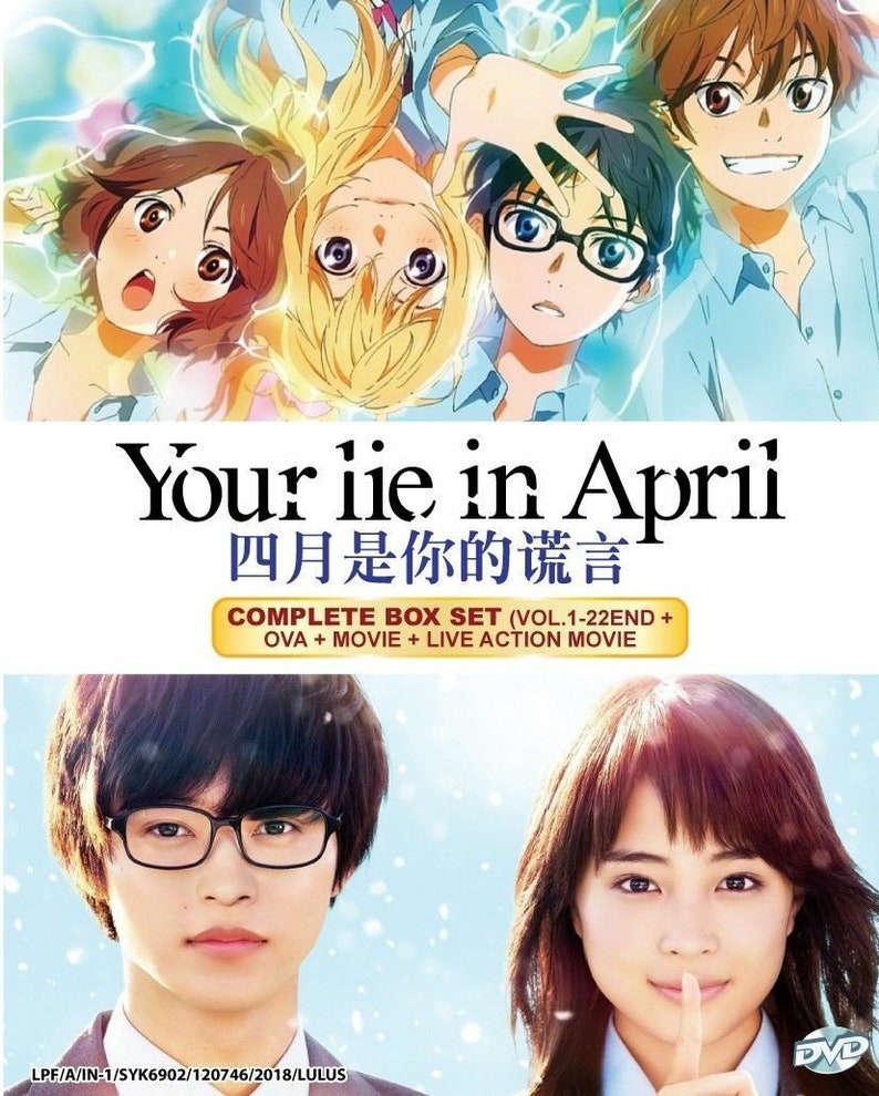 Anime Dvd~your Lie in April Vol.1-22 End + OVA + Movie + Live Action
