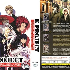 Anime DVD English Dubbed of K Project Season 1+2(1-26End+Movie+Seven Stories) - Free Shipping To USA Via DHL Express