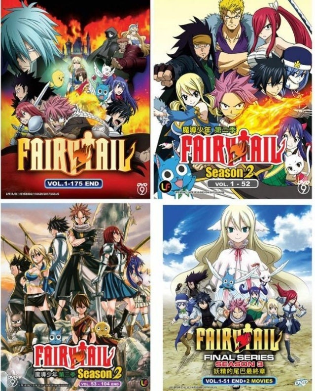 ANIME FAIRY TAIL COMPLETE TV SERIES VOL.1-328 END + 2 MOVIE DVD ENGLISH  DUBBED