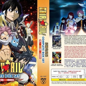 Fairy Tail Complete Series (Volume 1-328 End + 2 Movie) ~ Gehele regio ~ Engelse nagesynchroniseerde versie dvd- gratis verzending naar de VS via DHL Express