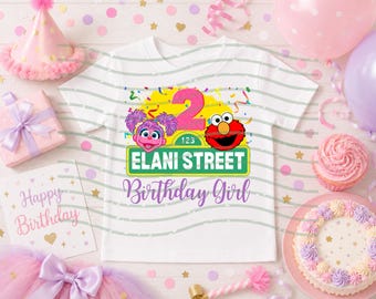 Personalized Custom Sesame Street Birthday PNG  | Birthday | Elmo | Abby Cadabby