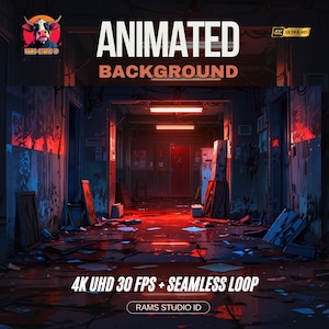 Animated Background | Ghostly Figure in a Creepy Hallway | Seamless Stream Scene for VTubers