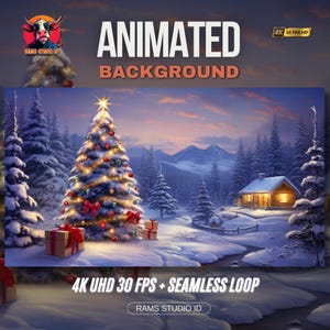Animated Background | Festive Outdoor Christmas Tree and Cozy Snow – YouTube Studio Scene Background