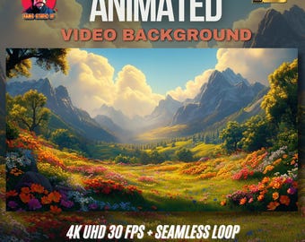 Animierter Hintergrund | Friedliche Natur entkommen mit sanften Hügeln | Looping Szene auf Twitch