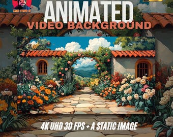 Animated Background | Spring Garden in Full Bloom – Twitch Streaming Overlay Animated Loop