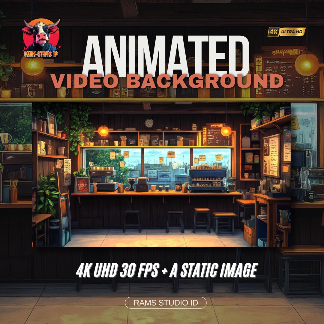 Rustic Animation Animated Background | Urban Coffee Spot With a Rustic Touch | Seamless ...
