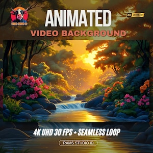 Animated Background | Enchanted Forest in the Glow | Seamless Backdrop for VTubers
