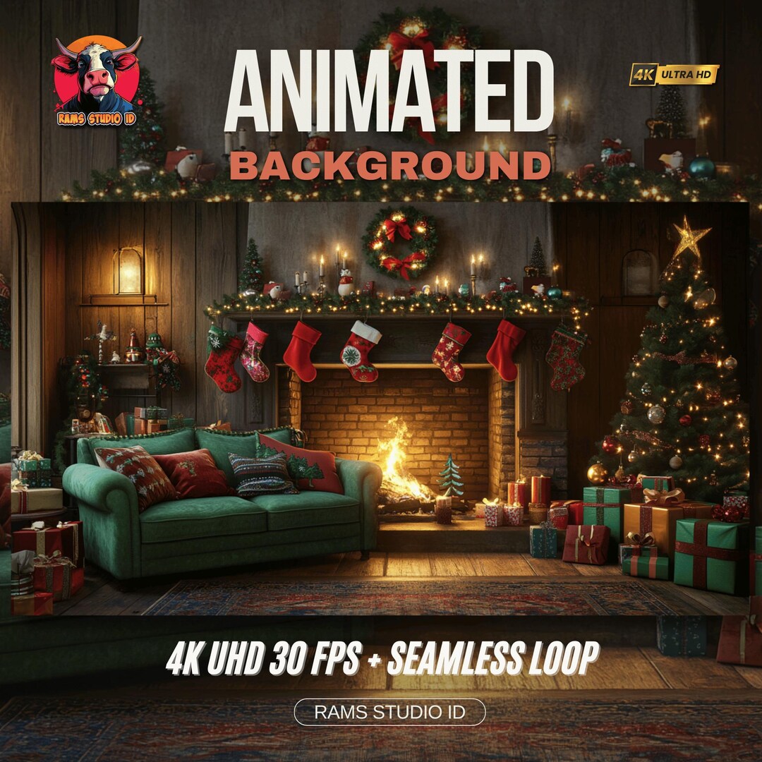 Rustic Animation Animated Background | Rustic Holiday Comfort With Fireplace โ Streaming ...
