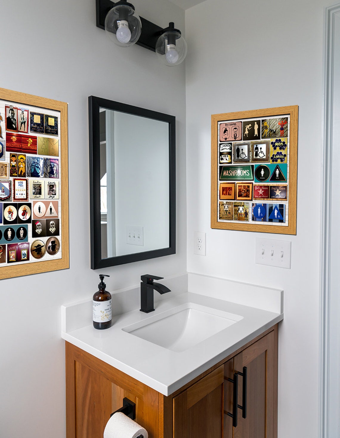 Funny Bathroom Posters, International Signs, Bathroom Decor, Poster