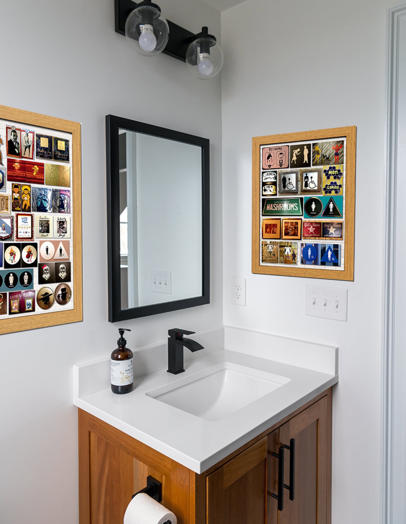 Funny Bathroom Posters, International Signs, Bathroom Decor, Poster