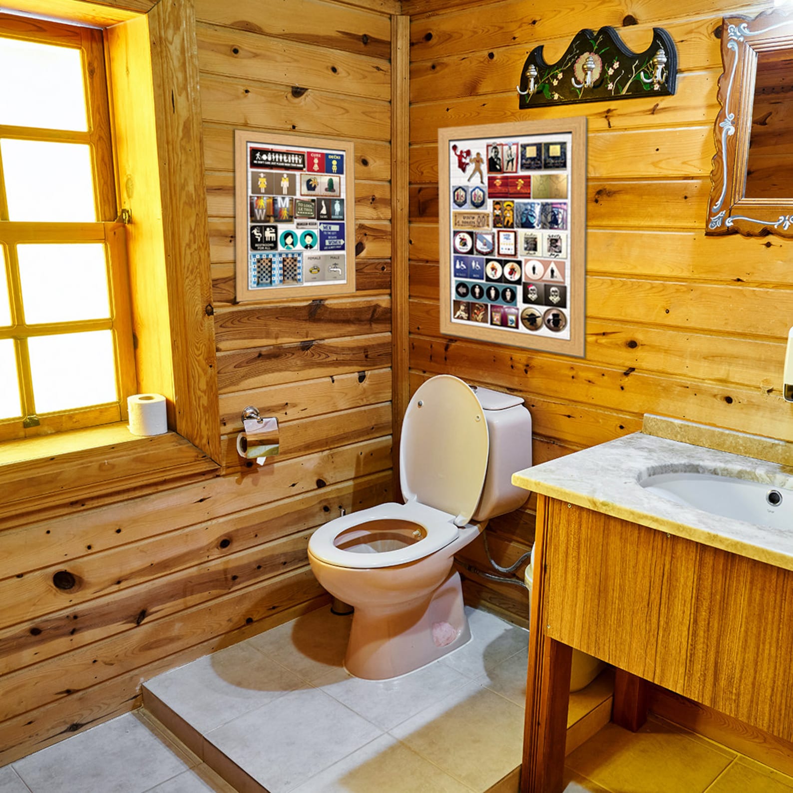 Funny Bathroom Posters, International Signs, Bathroom Decor, Poster ...