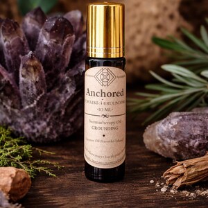 Anchored Oil Roller – Calming, Relaxation & Grounding Essential Oil Blend, Reiki Infused
