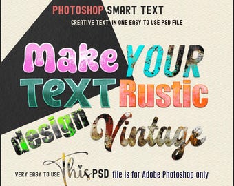 Efekty tekstowe w Photoshopie (PSD): style vintage i zniszczone (do pobrania w wersji cyfrowej)