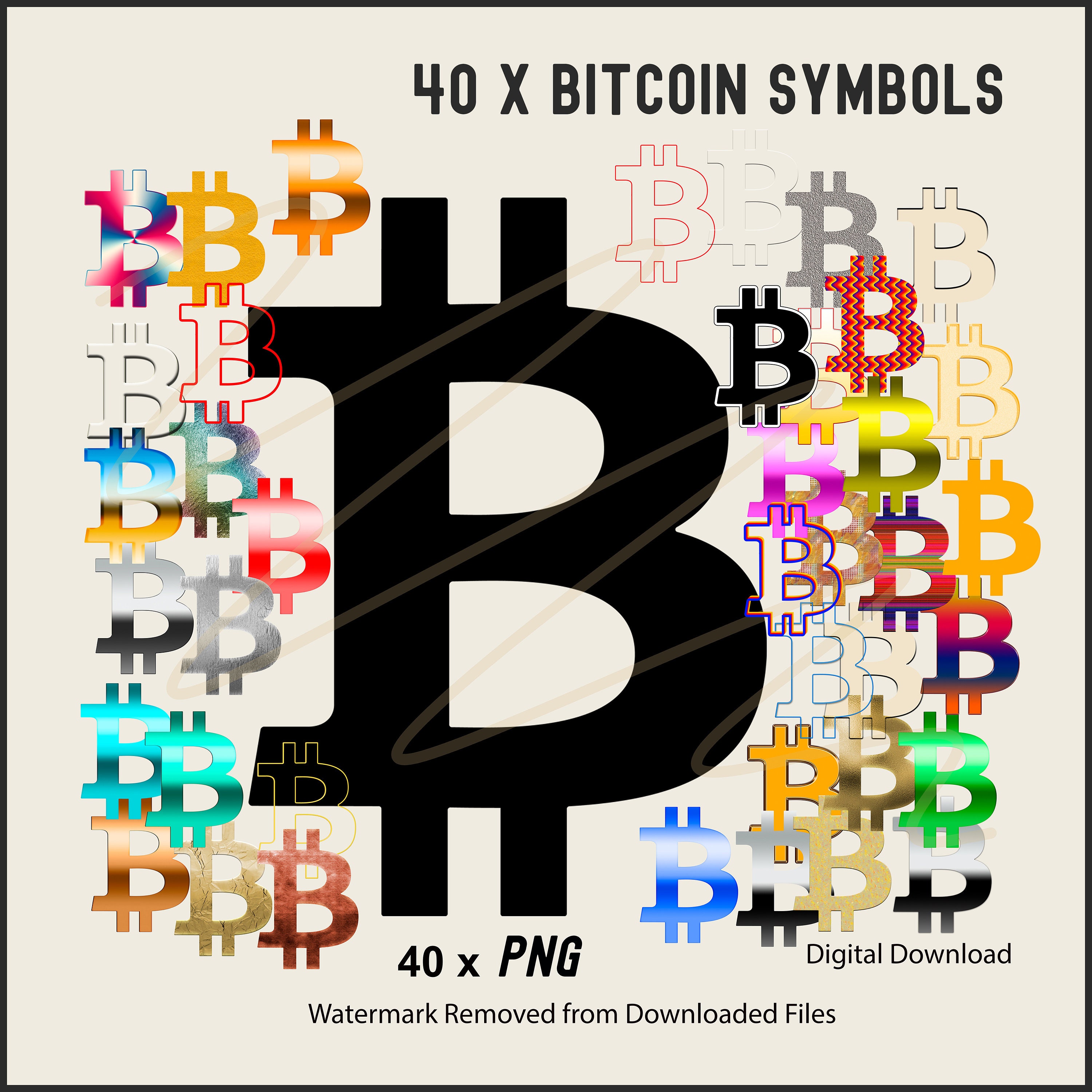 Bitcoin Logo PNG Bundle: 40 Crypto Symbols (digital Download) - Etsy