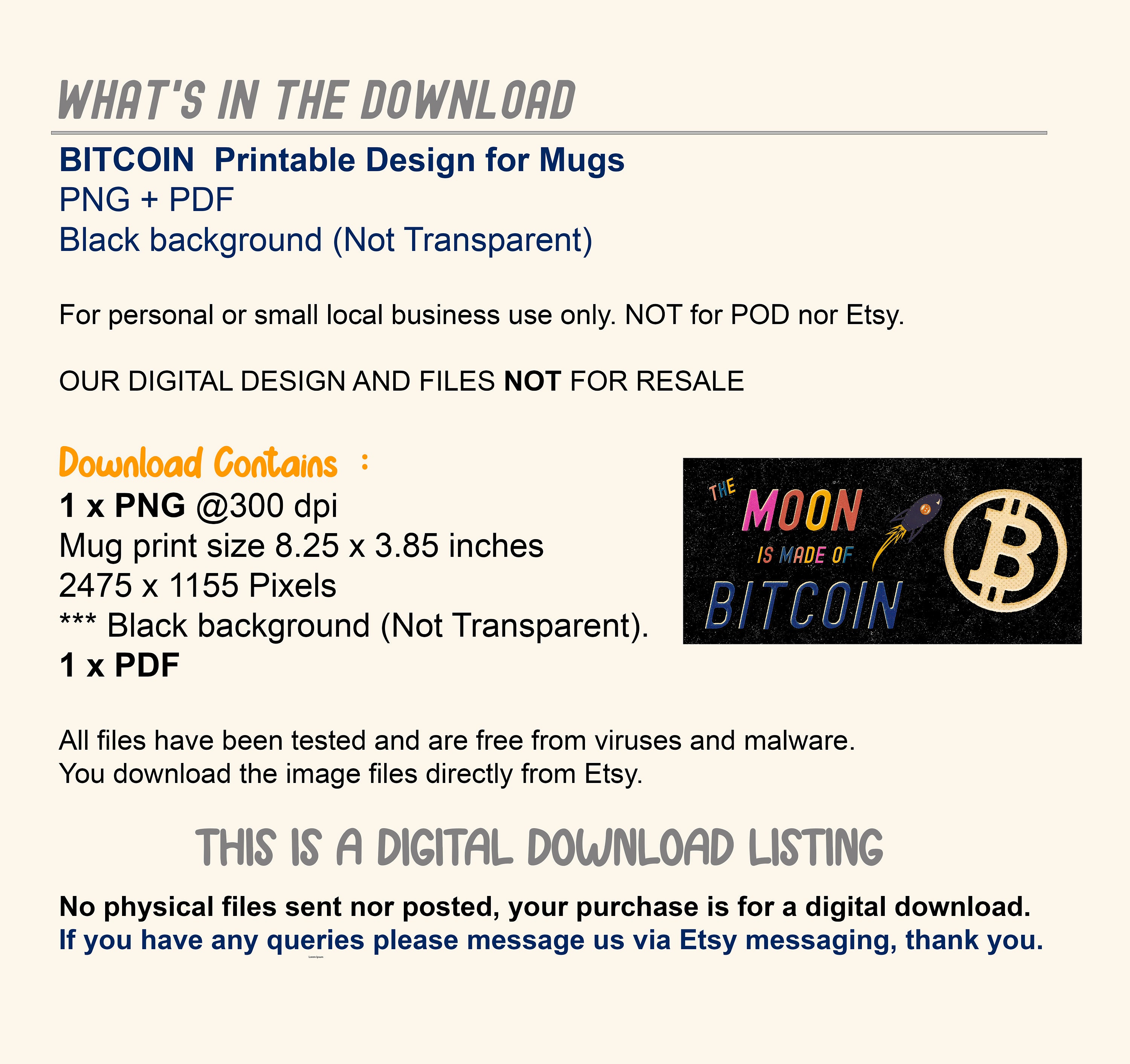 ビットコインムーンマグカップデザイン：ロケットと星（PNG + PDF） - Etsy 日本