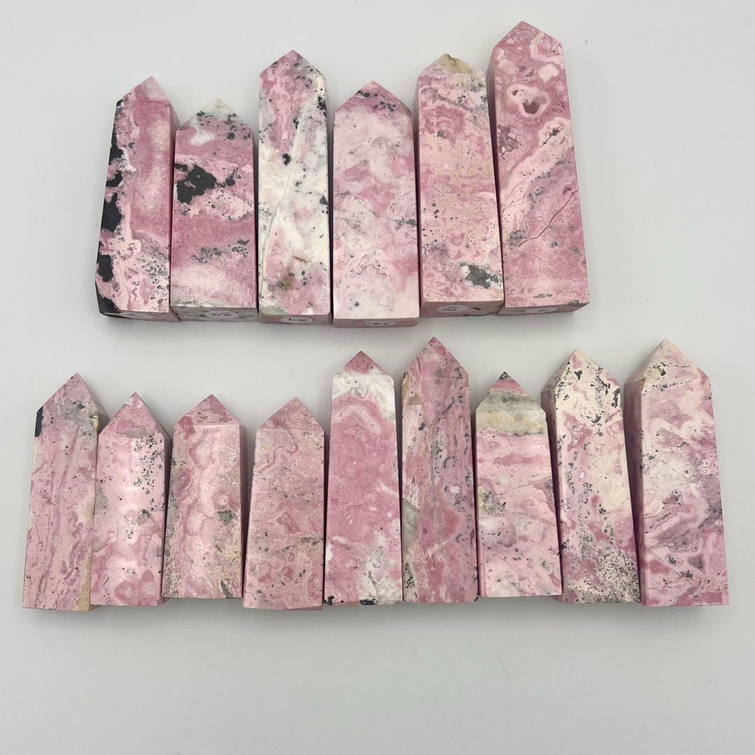 Peruvian Rhodonite Tower - Bubblegum Pink Rhodonite Tower - Crystal ...